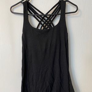 Black Lulu Tank Open Back - EUC